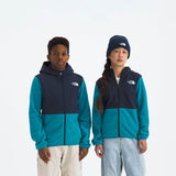 The North Face Youth Glacier Full Zip Hoodie in Dusk Blue