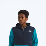 The North Face Youth Glacier Full Zip Hoodie in Dusk Blue
