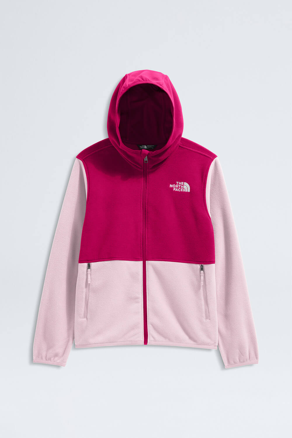 The North Face Youth Glacier Full Zip Hoodie in Pale Blossom