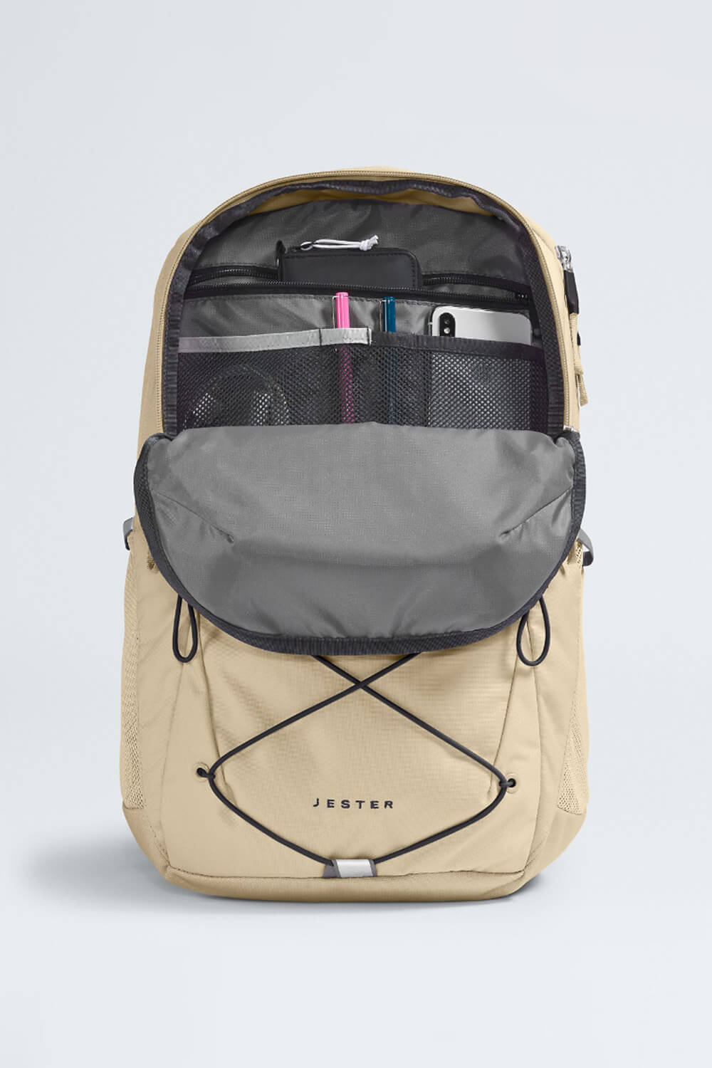 The North Face Jester Backpack for Women in Gravel/TNF Black