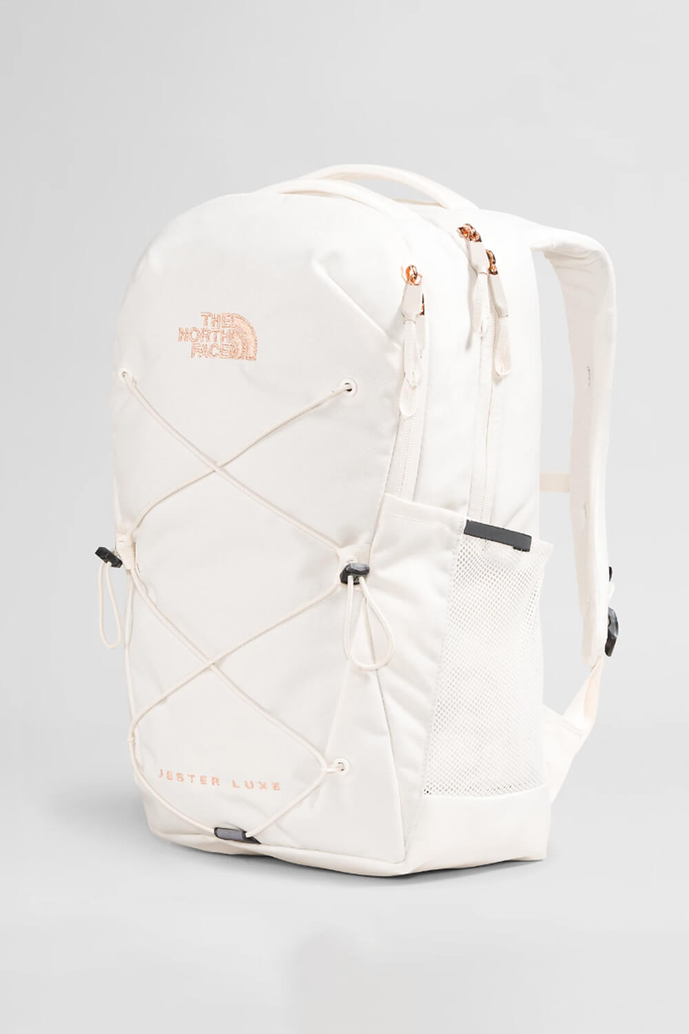 north face backpack black rose gold The North Face Jester Luxe Backpack for Women in Gardenia White/Burnt Coral Metallic