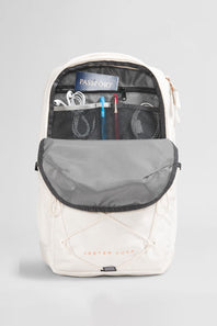The North Face Jester Backpack for Women in Gardenia White/Burnt Coral Metallic