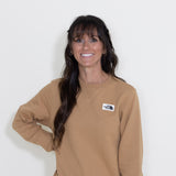 The North Face Heritage Patch Sweatshirt for Women in Brown