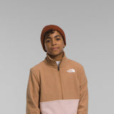 The North Face Teen Glacier 1/4 Zip Pullover for Boys in Almond Butter