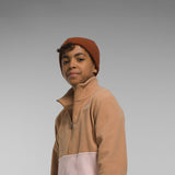 The North Face Teen Glacier 1/4 Zip Pullover for Boys in Almond Butter
