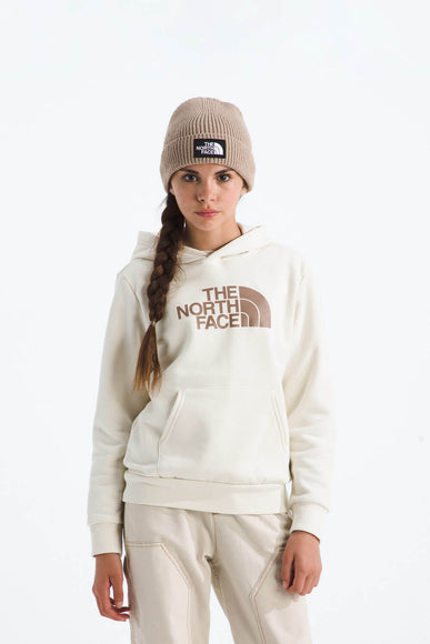 The North Face Teen Evolution Half Dome Hoodie in White Dune