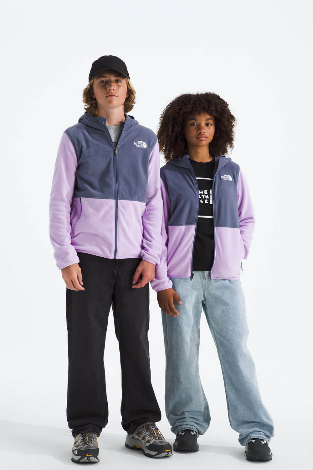 The North Face Youth Glacier Full Zip Jacket in Lilac