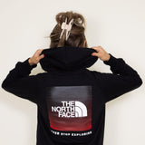 The North Face Box NSE Hoodie for Women in Black Ombre