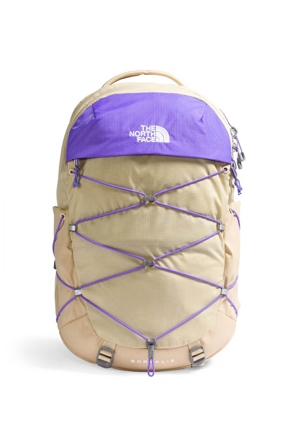 The North Face Borealis Backpack in Gravel/Purple