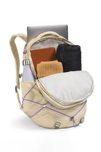 The North Face Borealis Backpack in Gravel/Purple