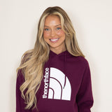 The North Face Jumbo Half Dome Hoodie for Women in Deep Red