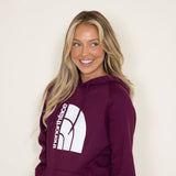 The North Face Jumbo Half Dome Hoodie for Women in Deep Red