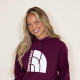 The North Face Jumbo Half Dome Hoodie for Women in Deep Red