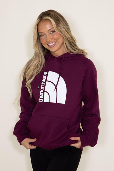 The North Face Jumbo Half Dome Hoodie for Women in Deep Red