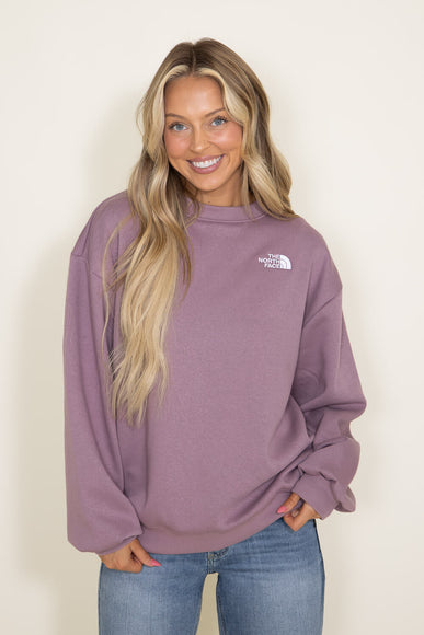 The North Face Evolution Oversized Crew Sweatshirt for Women in Mauve Purple