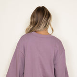 The North Face Evolution Oversized Crew Sweatshirt for Women in Mauve Purple
