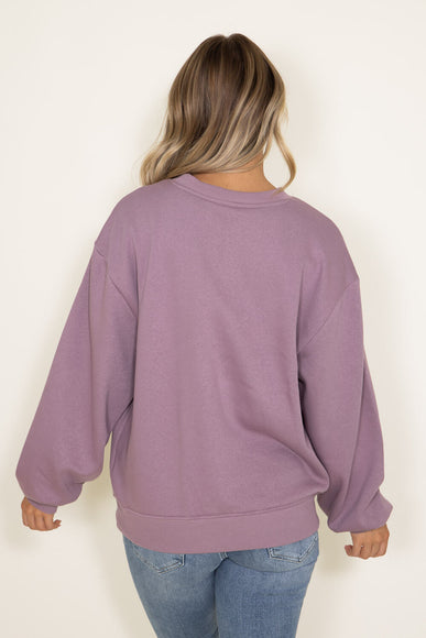 The North Face Evolution Oversized Crew Sweatshirt for Women in Mauve Purple