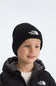 The North Face Youth Logo Cuffed Beanie in Black