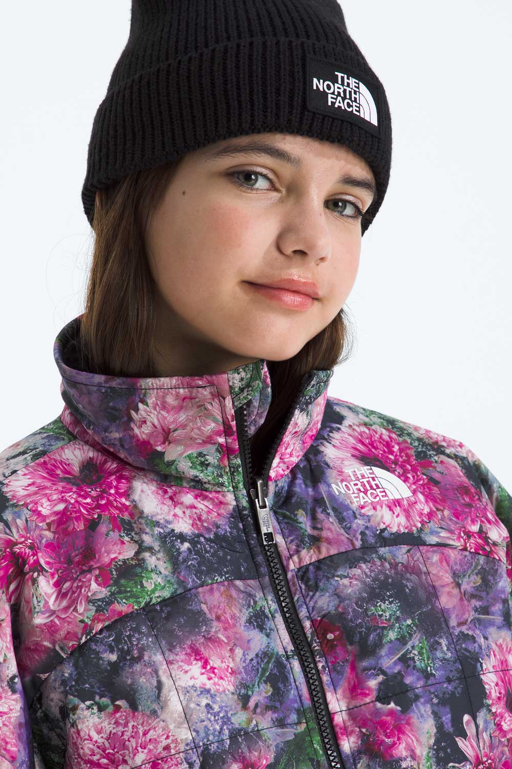 The North Face Reversible Shasta Full Zip Jacket in Pale Blossom Frozen