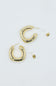 Thick Rectangle Hoop Earrings for Women in Gold