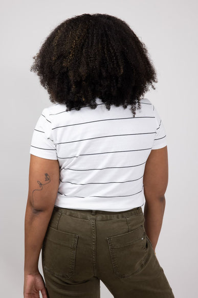 Thread & Supply Asher Striped T-Shirt for Women in White Black