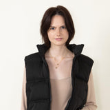 Thread & Supply Issey Cropped Puffer Vest for Women in Black 