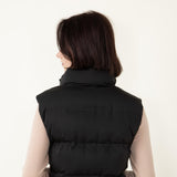 Thread & Supply Issey Cropped Puffer Vest for Women in Black 
