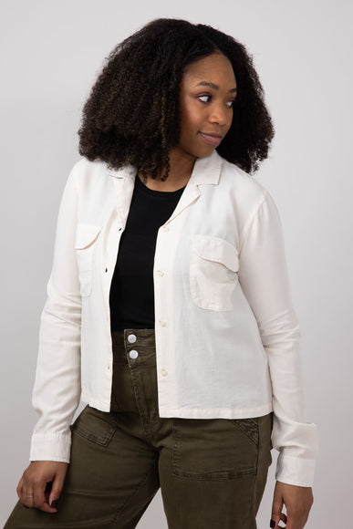Thread & Supply Casey Button Up Shirt for Women in Bone