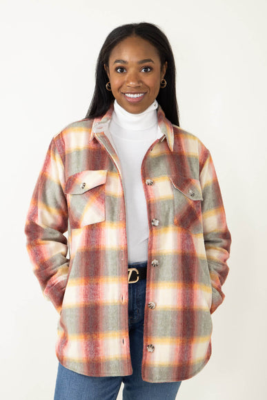 Thread & Supply Chandler Shacket for Women in Multi Red