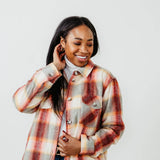 Thread & Supply Chandler Shacket for Women in Multi Red