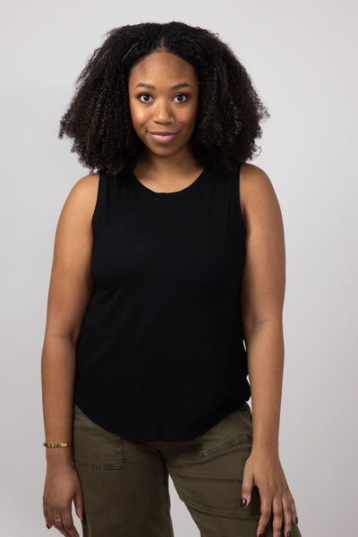 Thread & Supply Euclid Tank Top for Women in Black | T1562RSTS