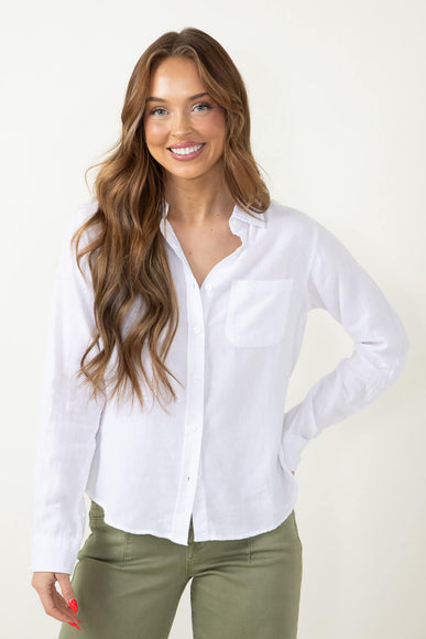 Thread & Supply Heath Button Up Shirt for Women in White