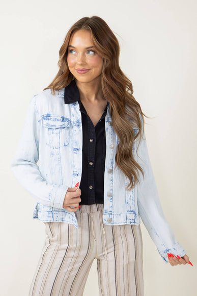 Thread & Supply Jackie Denim Jacket for Women in Icy Mineral Wash