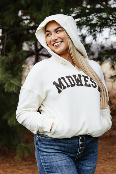 Thread & Supply Katherine Midwest Hoodie for Women in Ivory