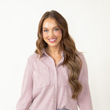 Thread & Supply Lewis Button Up Shirt for Women in Blush Pink