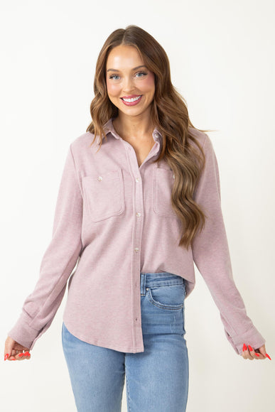 Thread & Supply Lewis Button Up Shirt for Women in Blush Pink