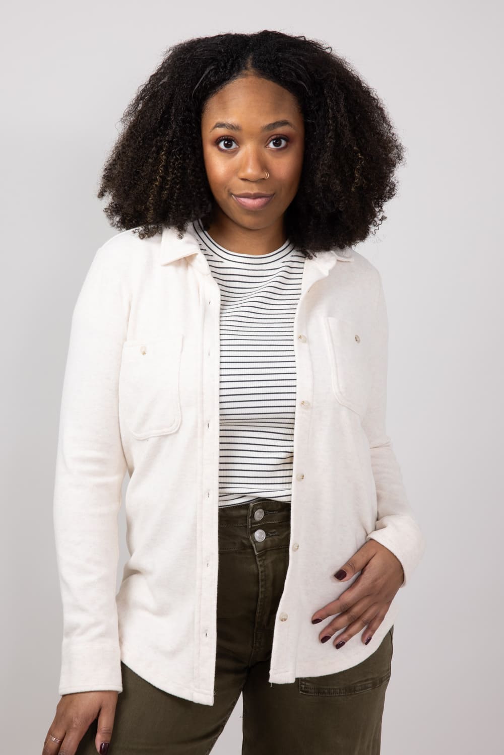 Thread & Supply Lewis Soft Luxe Button Up Shirt for Women in