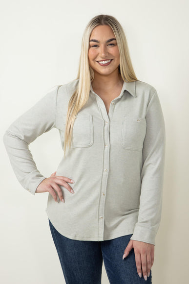 Thread & Supply Lewis Button Up Shirt for Women in Heather Sage
