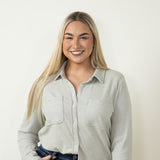 Thread & Supply Lewis Button Up Shirt for Women in Heather Sage