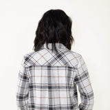Thread & Supply Lewis Button Up Shirt for Women in Black and Brown Plaid