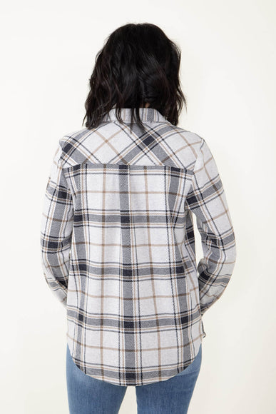 Thread & Supply Lewis Button Up Shirt for Women in Black and Brown Plaid