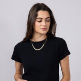Thread & Supply Lexi Ribbed T-Shirt for Women in Black