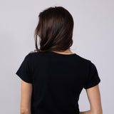 Thread & Supply Lexi Ribbed T-Shirt for Women in Black