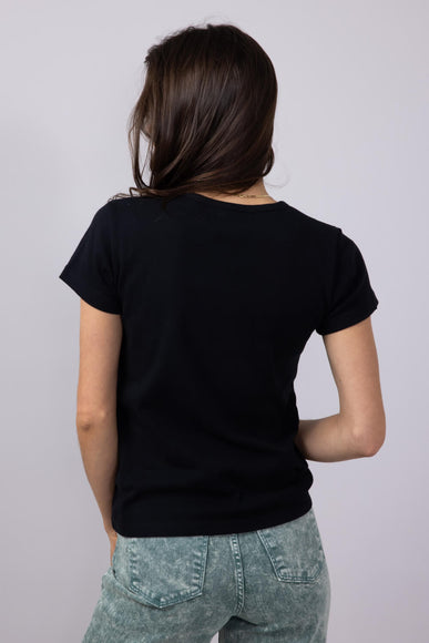 Thread & Supply Lexi Ribbed T-Shirt for Women in Black