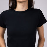 Thread & Supply Lexi Ribbed T-Shirt for Women in Black