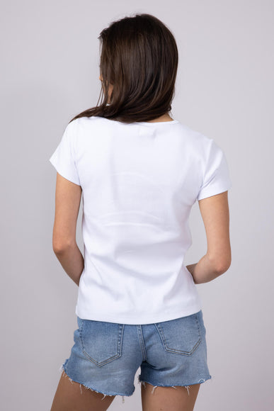 Thread & Supply Lexi Ribbed T-Shirt for Women in White