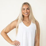 Thread & Supply Manning Tank Top for Women in White