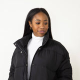 Thread & Supply Lean On Me Puffer Coat in Black