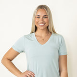 Thread & Supply Recreation T-Shirt for Women in Aqua Grey 