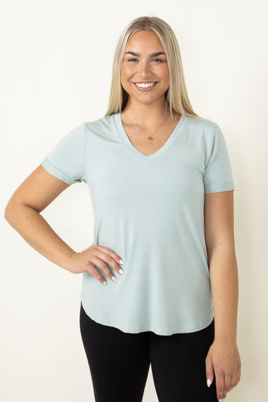 Thread & Supply Recreation T-Shirt for Women in Aqua Grey 